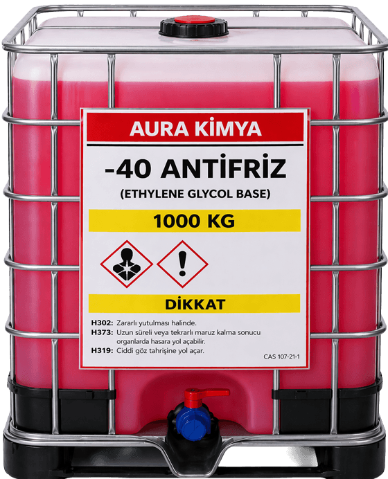 Antifriz -40 | Etilen Glikol Bazlı Motor Soğutma Sıvısı - 1000 Kg